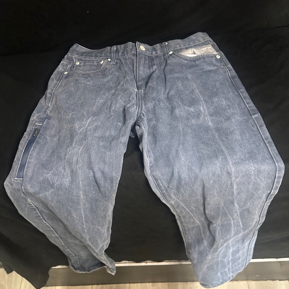 Blue Denim Jeans-ladies 562 loose taper jeans-size 20-#429